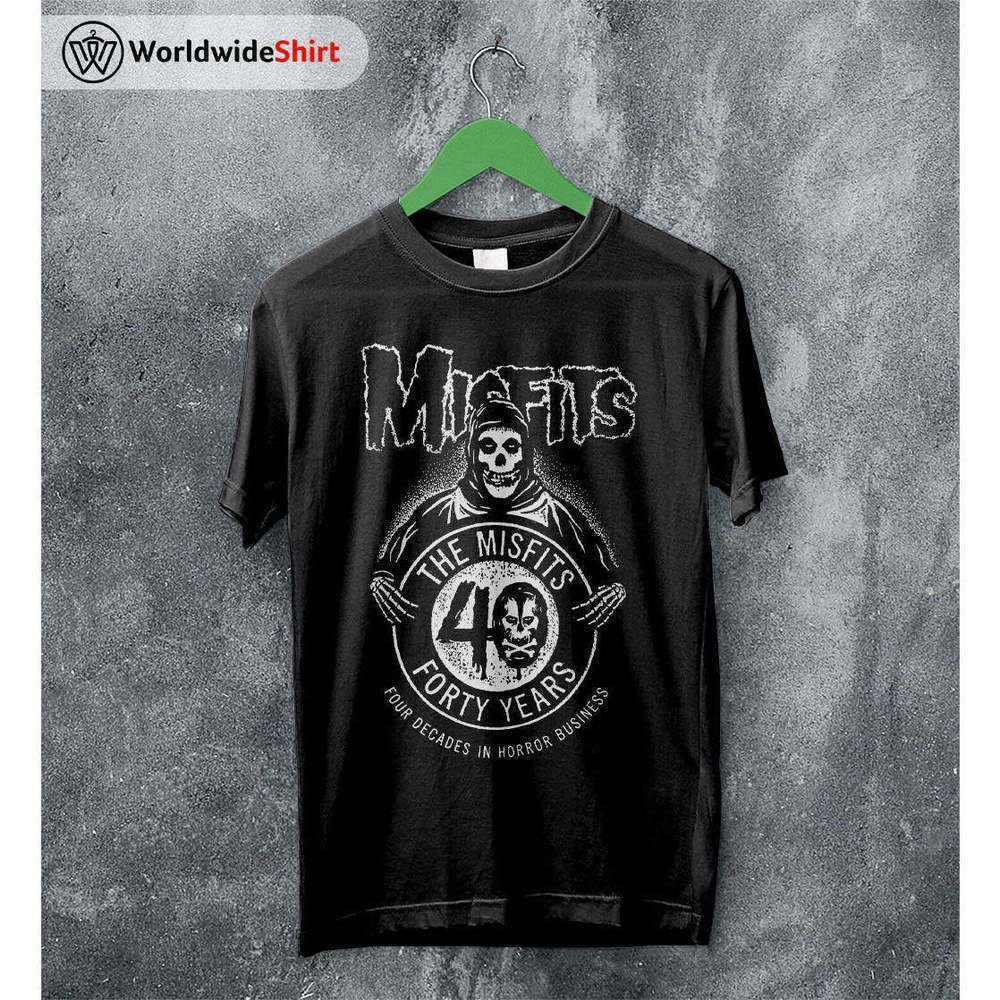 Misfits Forty Years Anniversary Classic Rock Punk Band Music T-Shirt